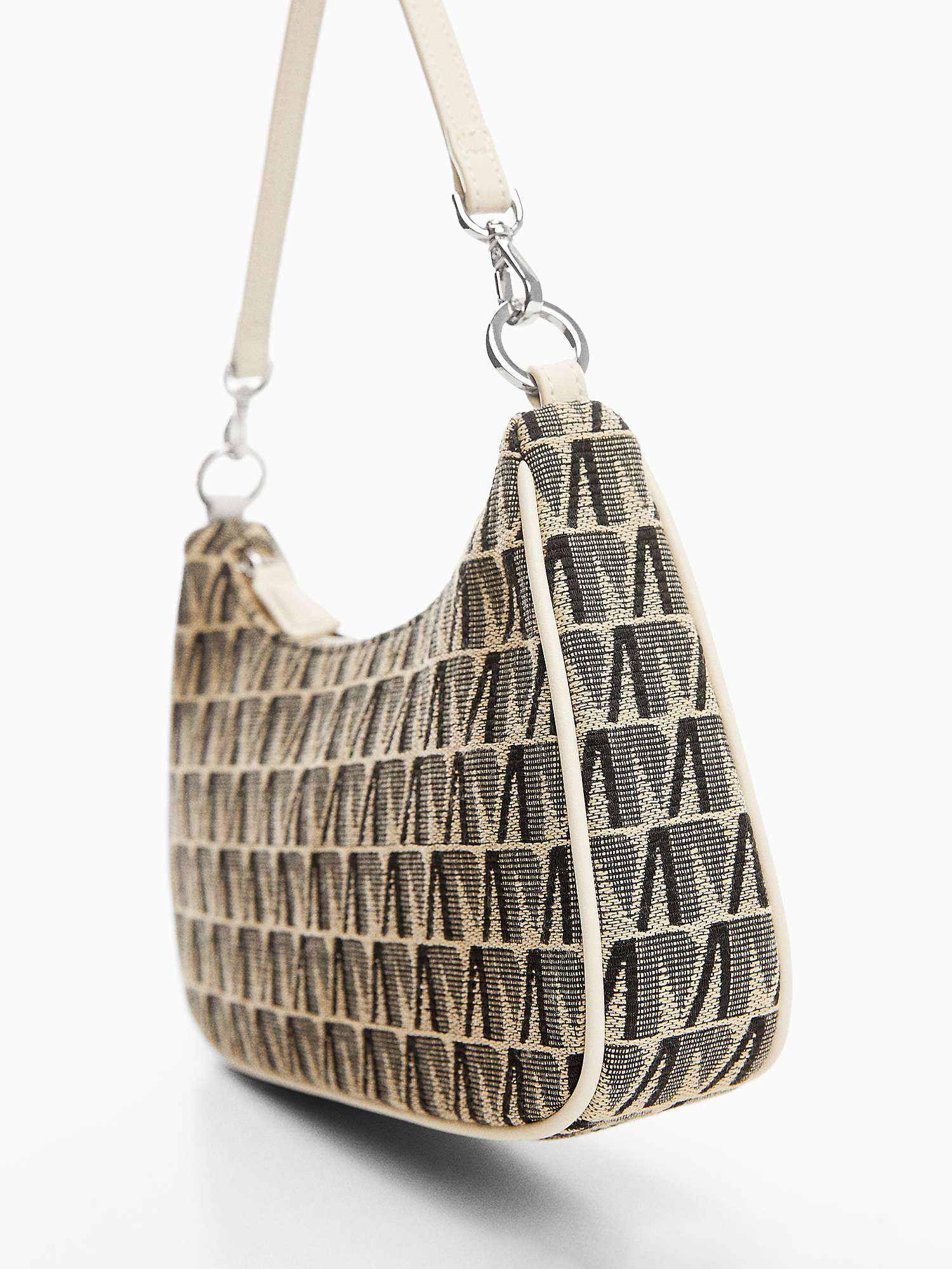 Buy Mango Ares Small Jacquard Shoulder Bag, Beige/Multi Online at johnlewis.com