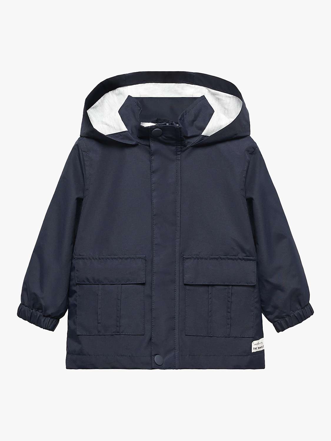Buy Mango Baby Pascal Water Repellent Hooded Parka, Navy Online at johnlewis.com