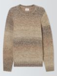 John Lewis ANYDAY Ombre Cotton Blend Knit Crew Neck Jumper, Light Brown, Light Brown