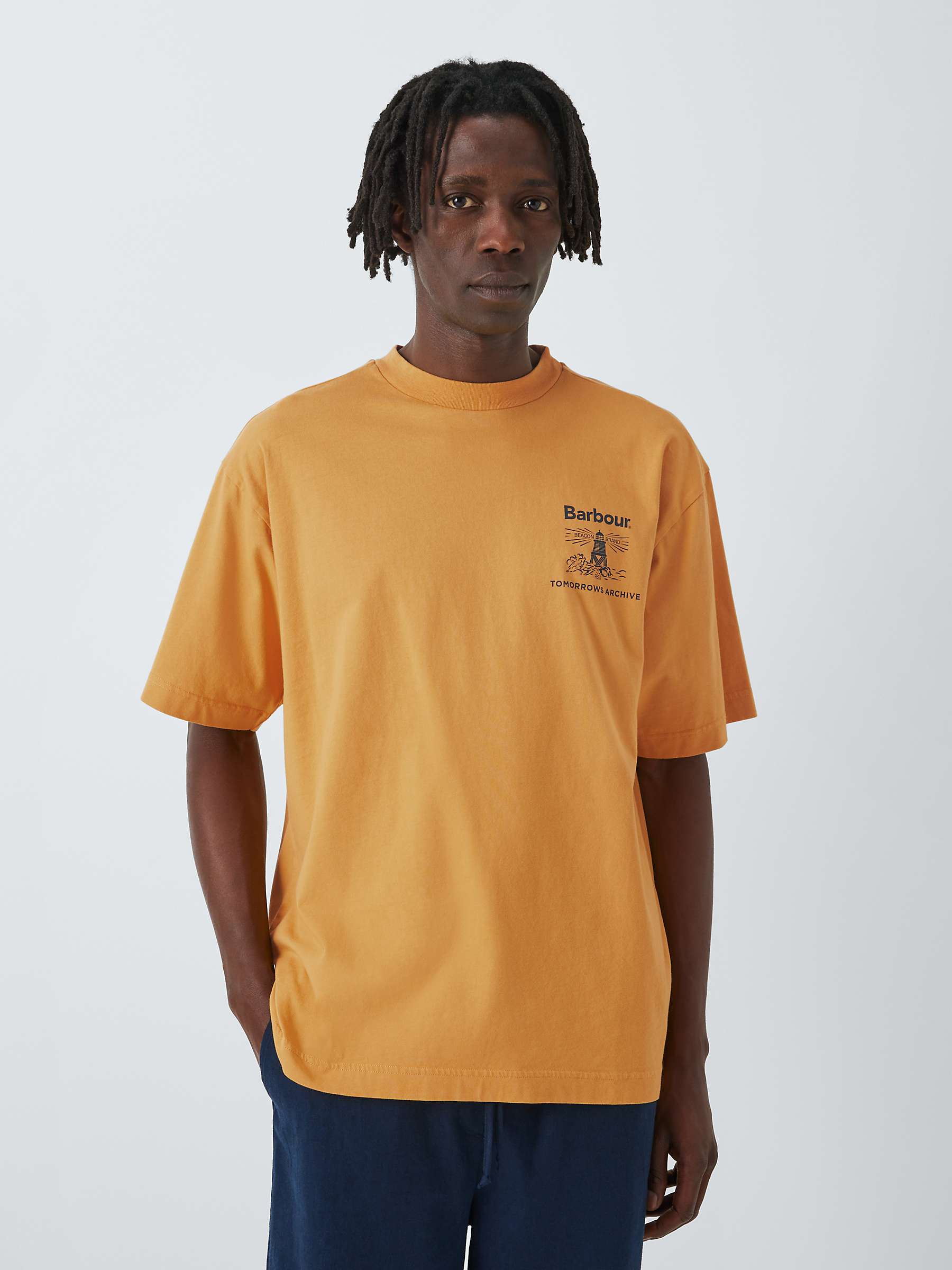 Buy Barbour Tomorrow's Archive Arbour Short Sleeve T-Shirt, Honey Gold Online at johnlewis.com