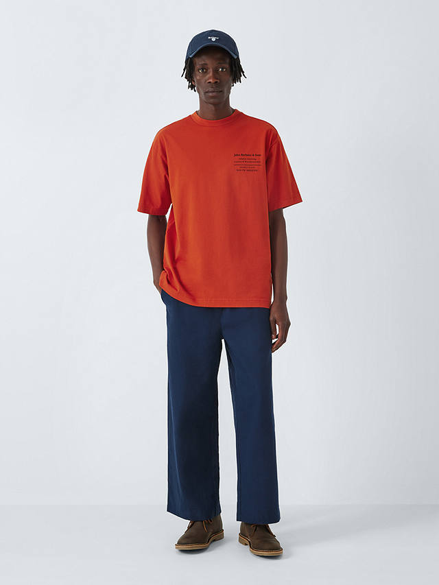 Barbour Tomorrow's Archive Reid Short Sleeve Cotton T-Shirt, Burnt Orange
