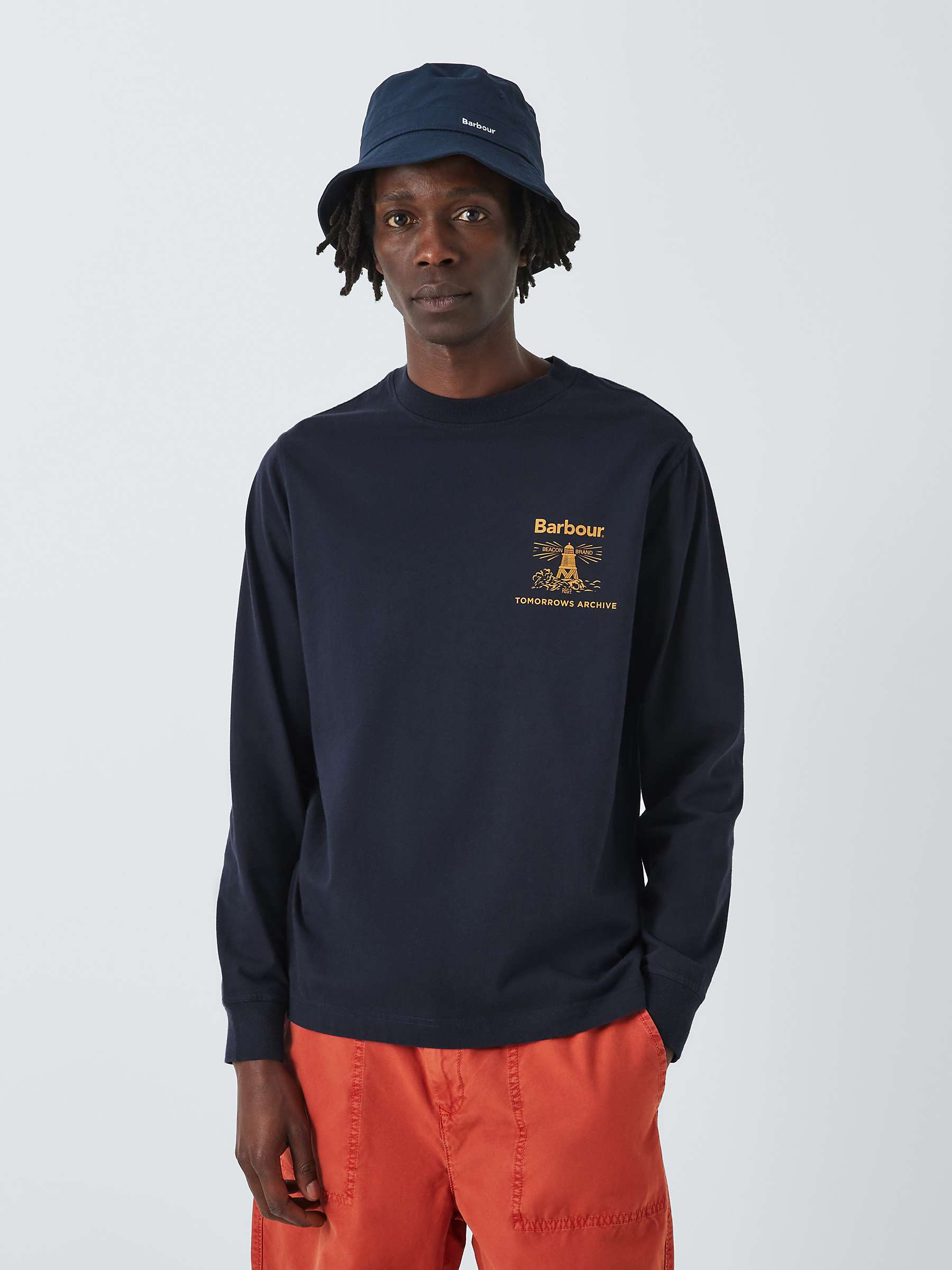 Buy Barbour Tomorrow's Archive Arbour Long Sleeve T-Shirt, Navy Online at johnlewis.com