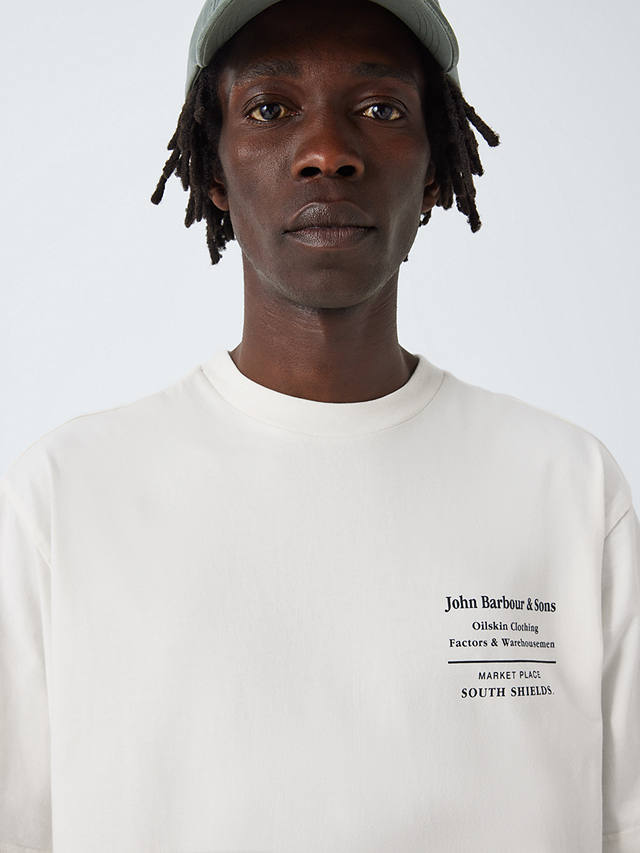 Barbour Tomorrow's Archive Reid Short Sleeve Cotton T-Shirt, Whisper White