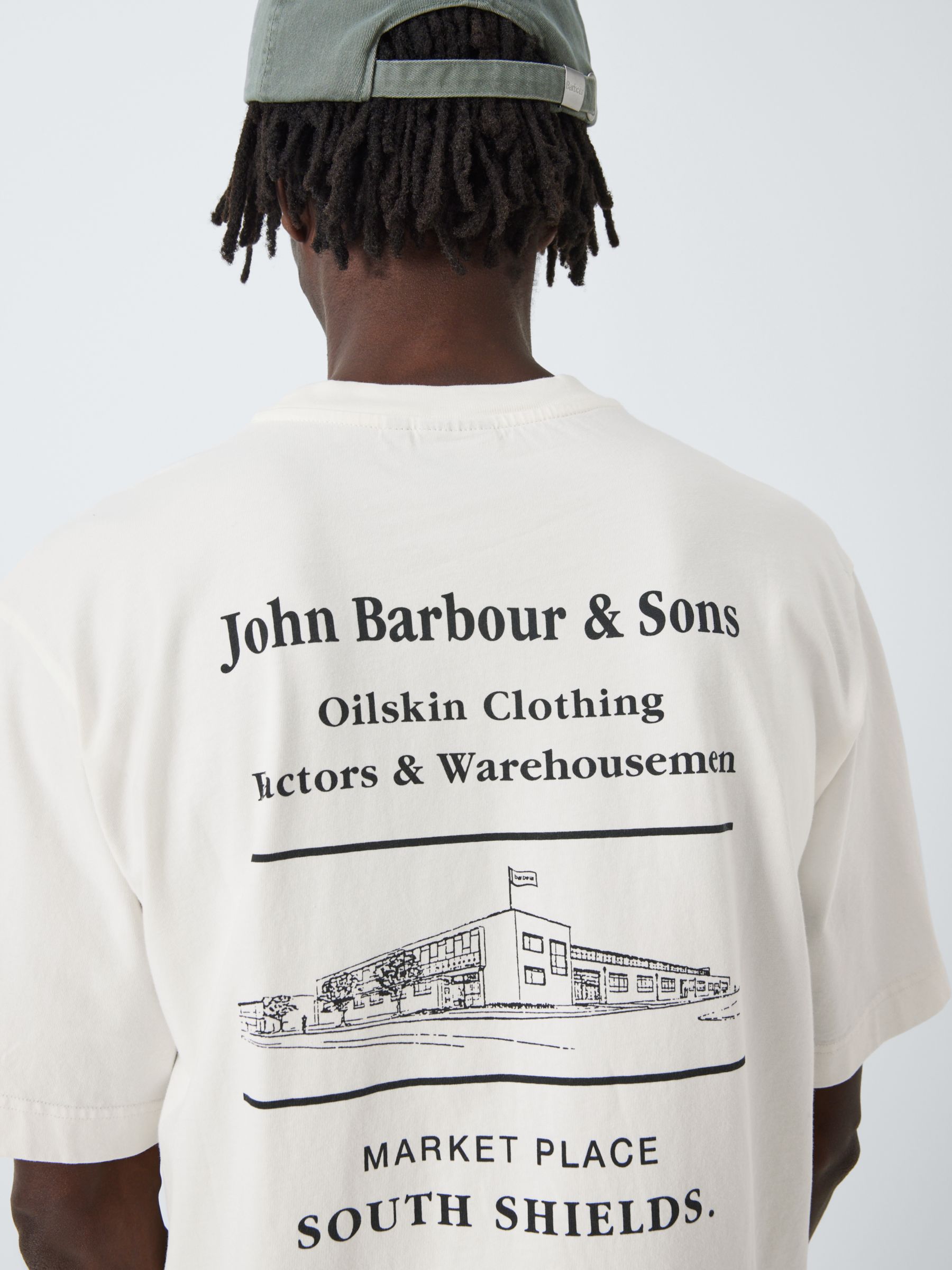 Barbour Tomorrow's Archive Reid Short Sleeve Cotton T-Shirt, Whisper White, M
