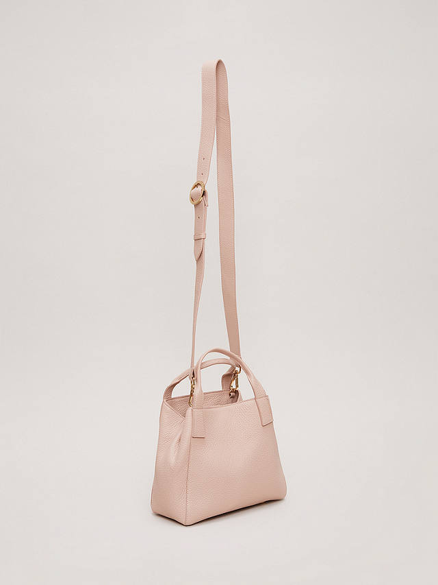 Phase Eight Mini Leather Tote Bag, Pale Pink