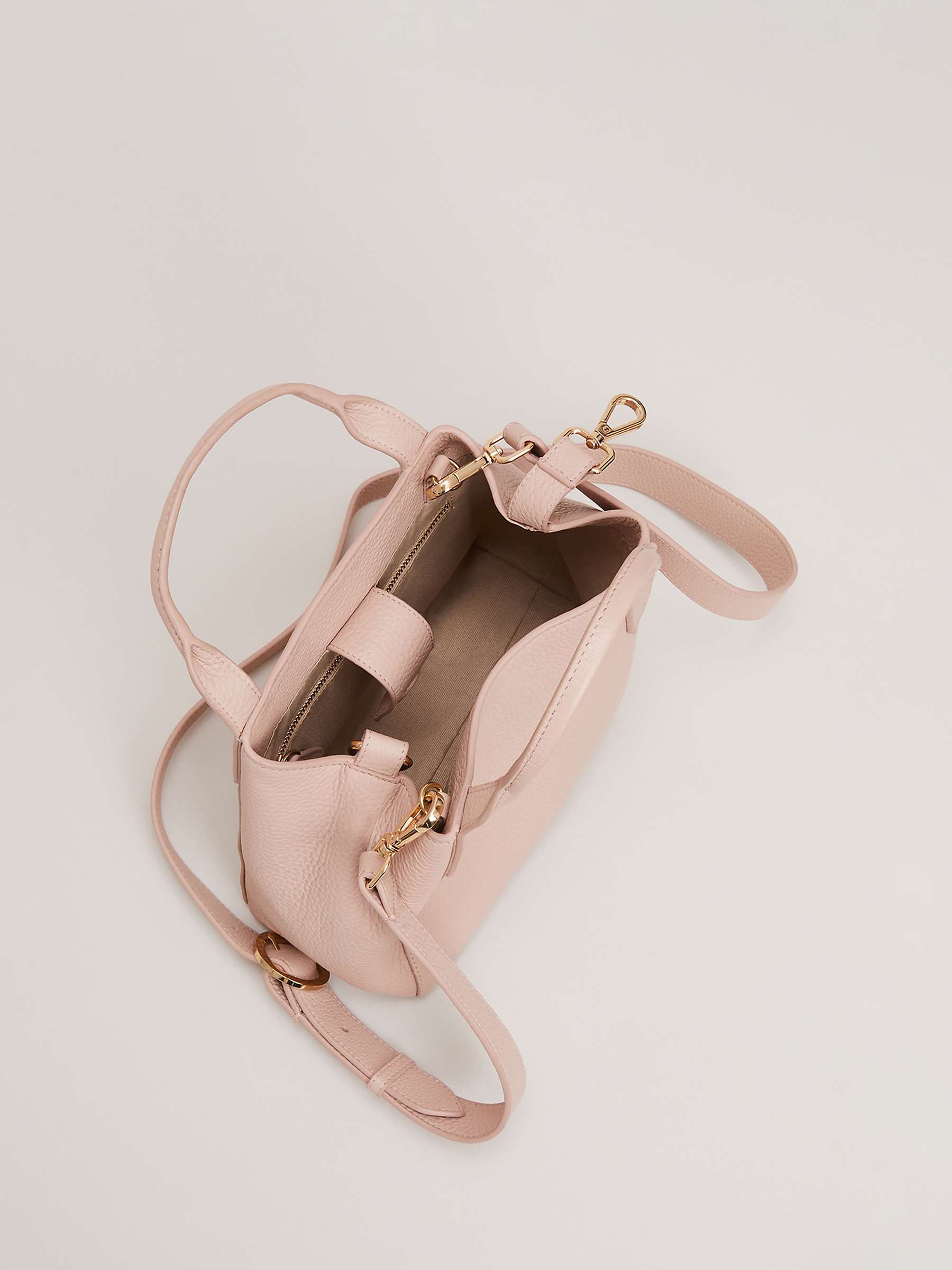 Buy Phase Eight Mini Leather Tote Bag, Pale Pink Online at johnlewis.com