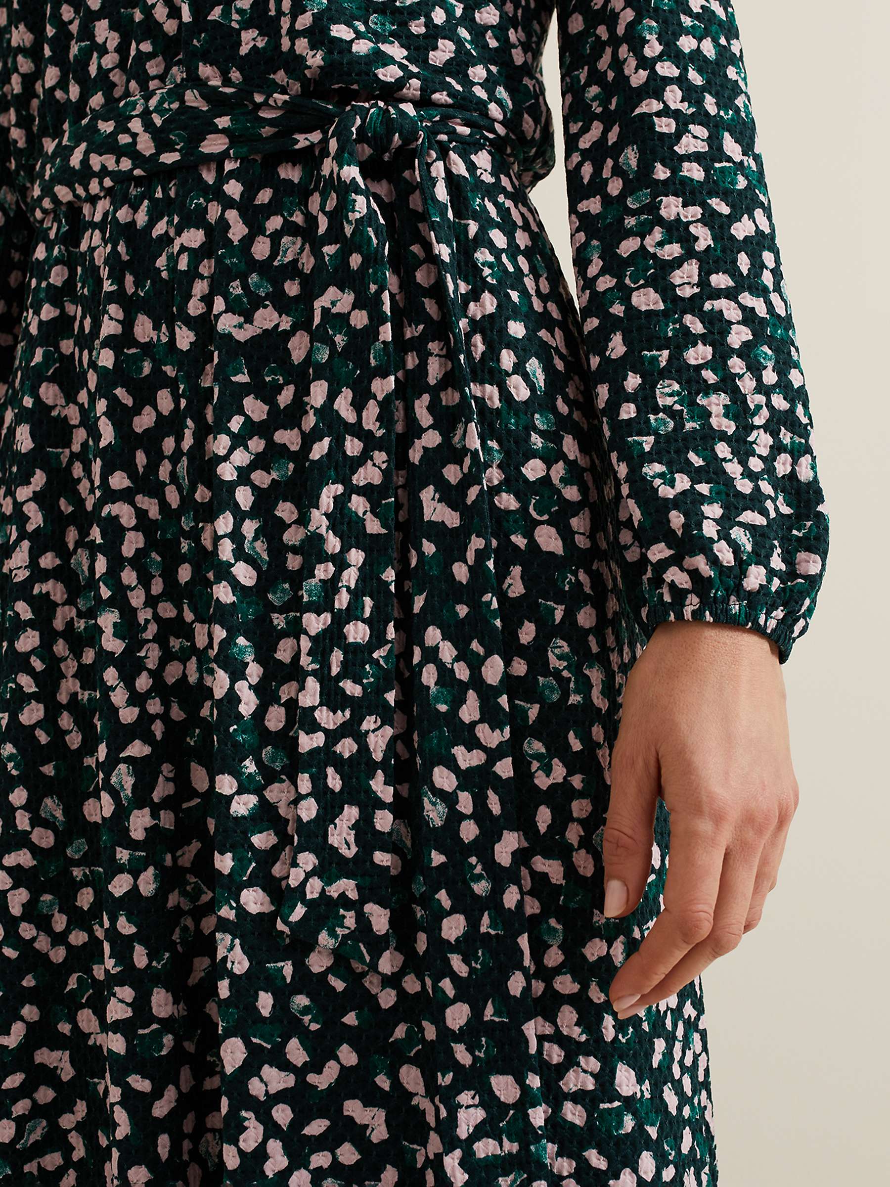 Buy Phase Eight Loretta Shirt Midi Dress, Green/Multi Online at johnlewis.com