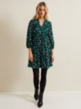 Phase Eight Penele Abstract Print Mini Dress, Green/Multi, Green/Multi