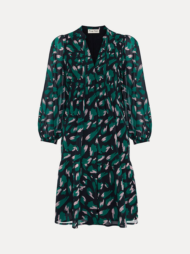 Phase Eight Penele Abstract Print Mini Dress, Green/Multi