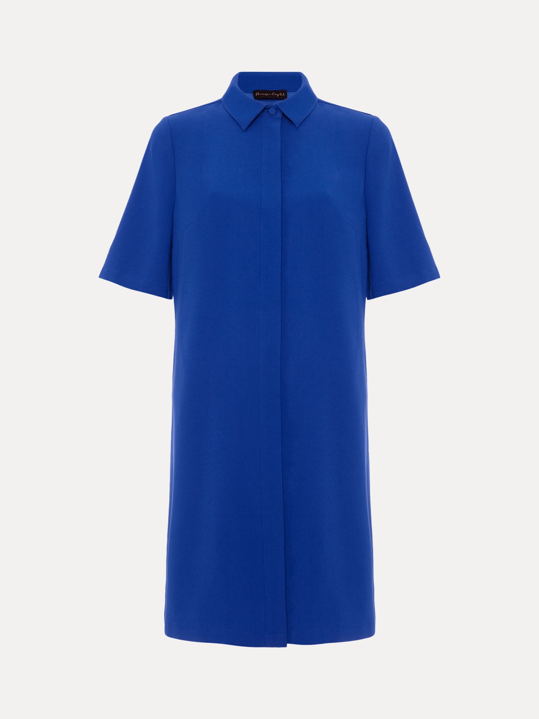 Buy Phase Eight Cara Mini Shirt Dress, Cobalt Online at johnlewis.com