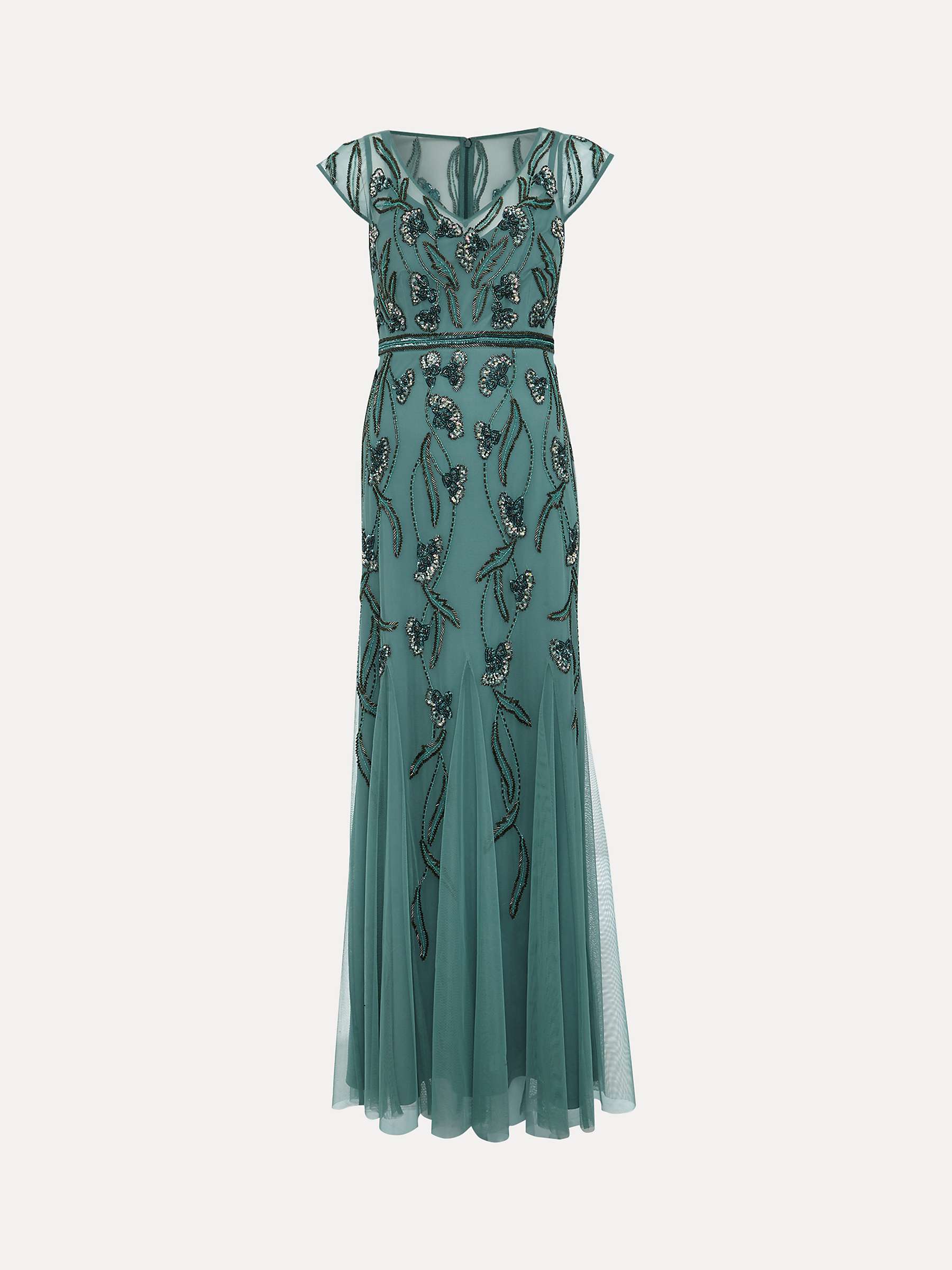 Buy Phase Eight Evonne Beaded Maxi Dress, Light Green Online at johnlewis.com