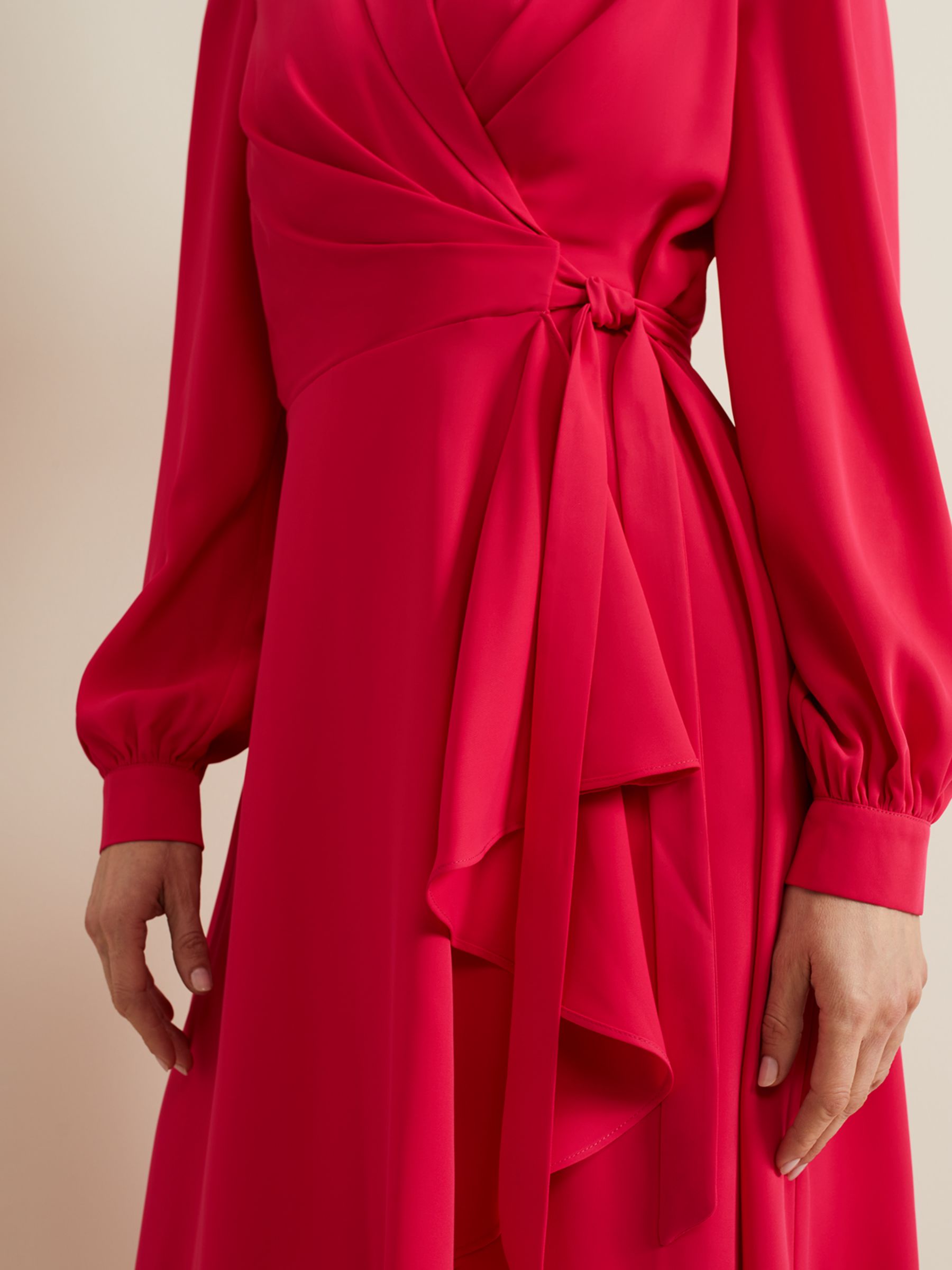 Buy Phase Eight Philippa Midi Wrap Dress, Pink Online at johnlewis.com