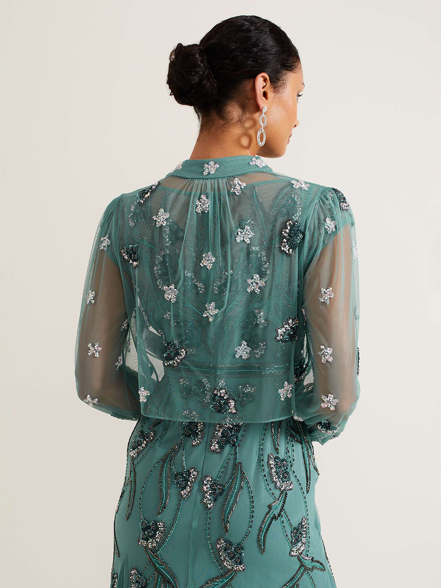Buy Phase Eight Fi Embellished Wrap Cover Up, Light Green Online at johnlewis.com