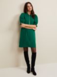 Phase Eight Candice Zip Neck Shirt Dress, Green