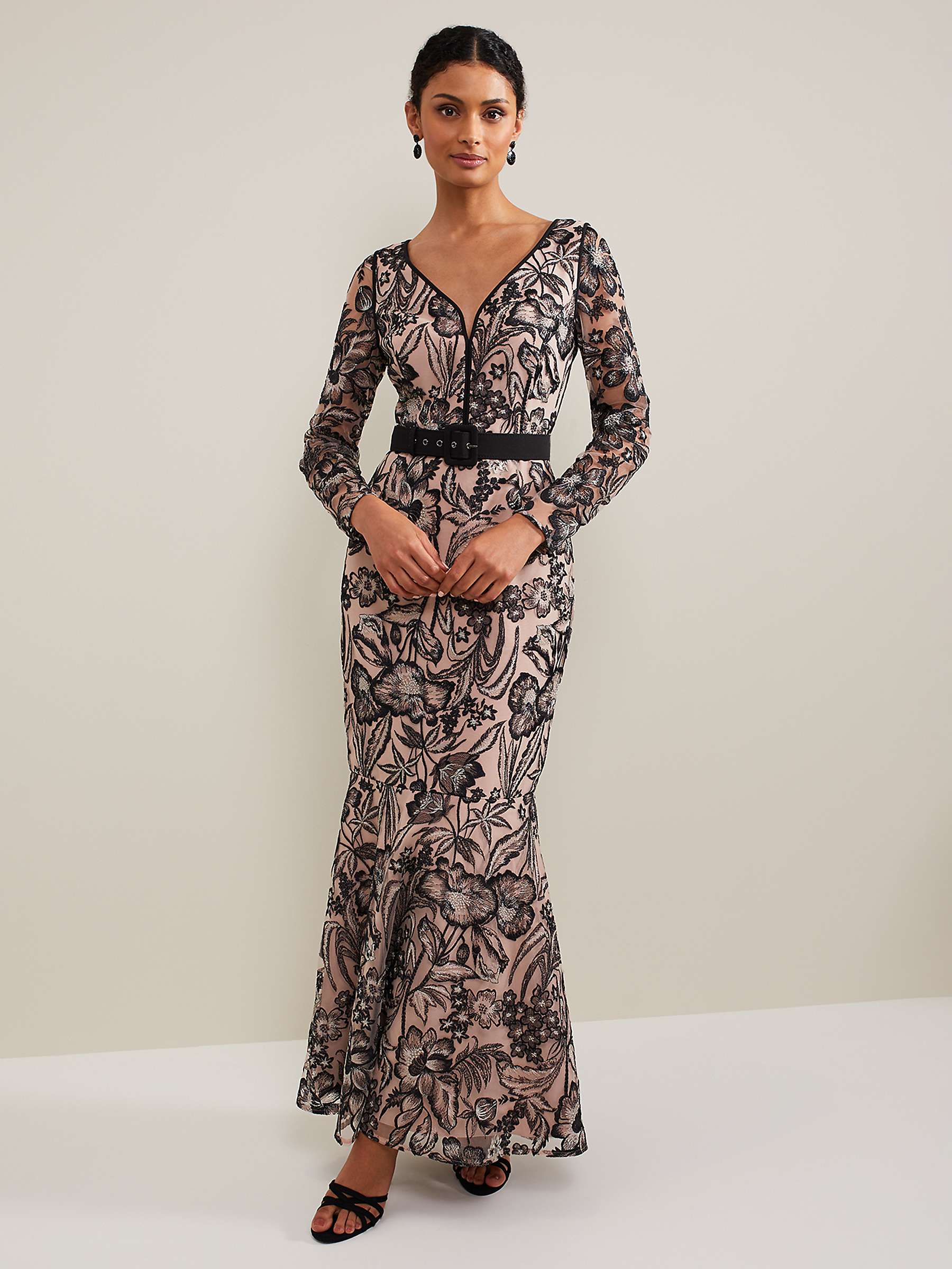 Buy Phase Eight Nola Floral Embroidered Maxi Dress, Multi Online at johnlewis.com