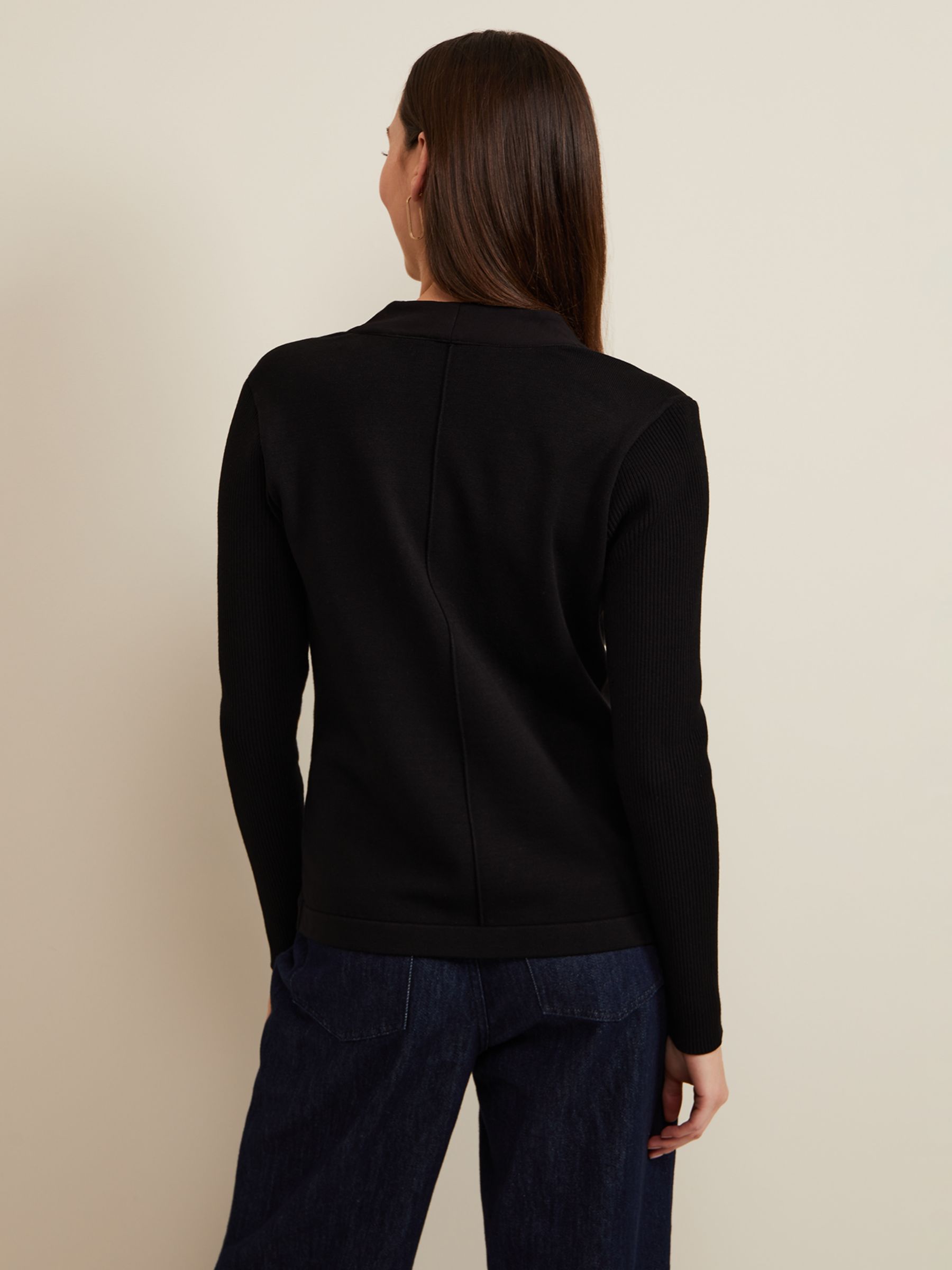 Buy Phase Eight Frankie Knitted Jacket, Black Online at johnlewis.com