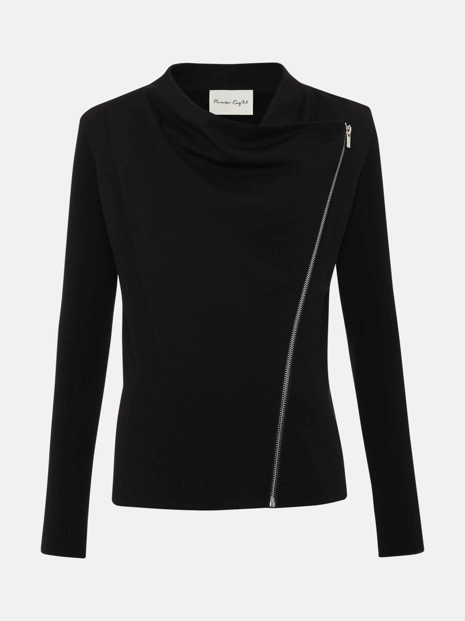 Buy Phase Eight Frankie Knitted Jacket, Black Online at johnlewis.com