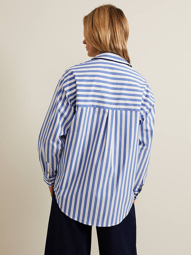 Phase Eight Stripe Shirt, Blue