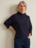 Phase Eight Salima Funnel Neck Jumper, Navy