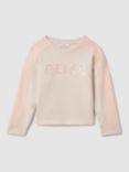 Reiss Kids' Ivy Logo Jersey Sweatshirt, Pink
