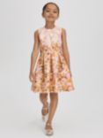 Reiss Kids' Josephine Floral Print Scuba Dress, Multi