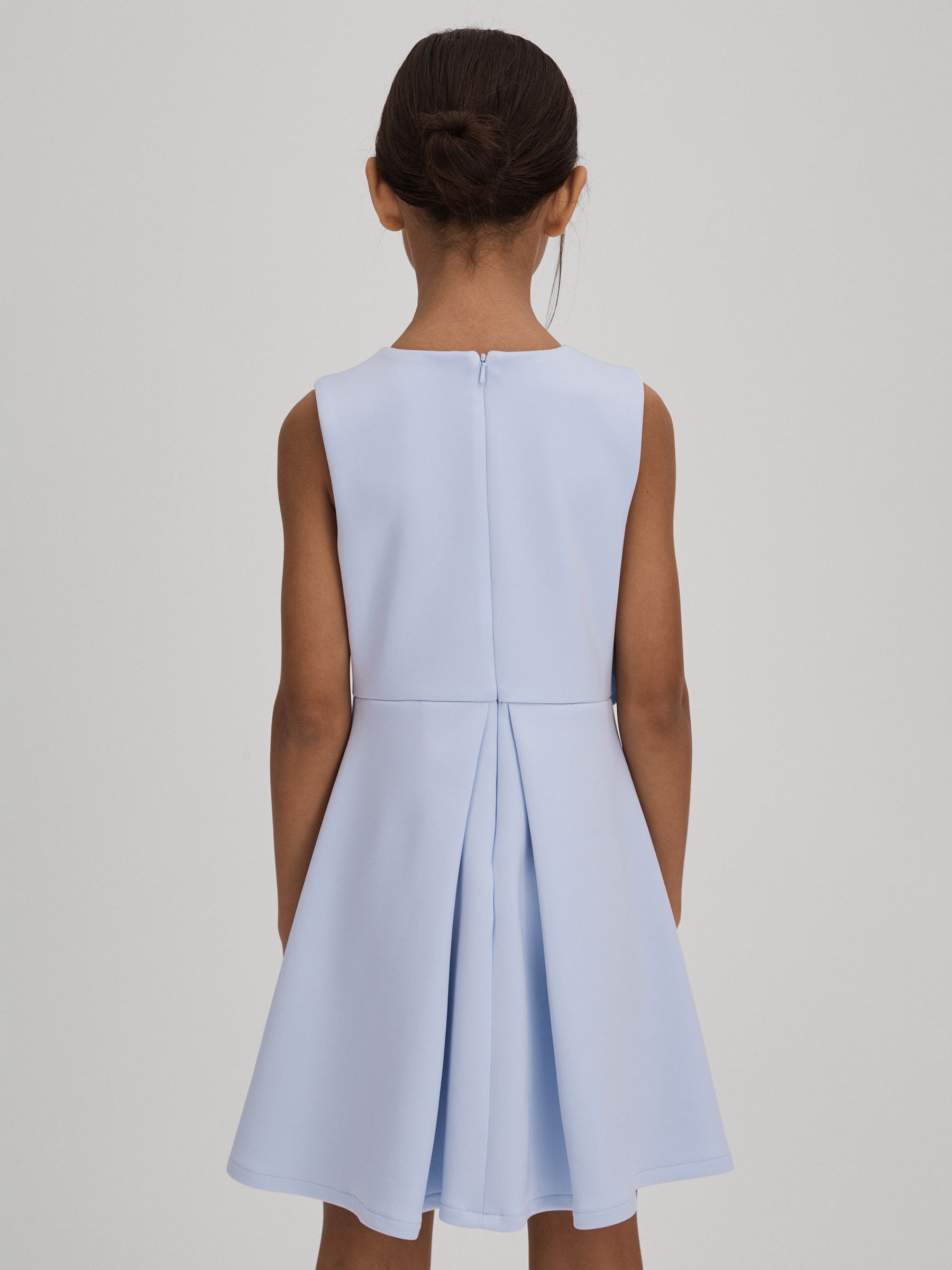 Buy Reiss Kids' Posy 3D Floral Pleated Scuba Dress, Lilac Online at johnlewis.com