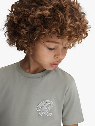 Reiss Kids' Jude Logo Crew Neck T-Shirt, Pistachio