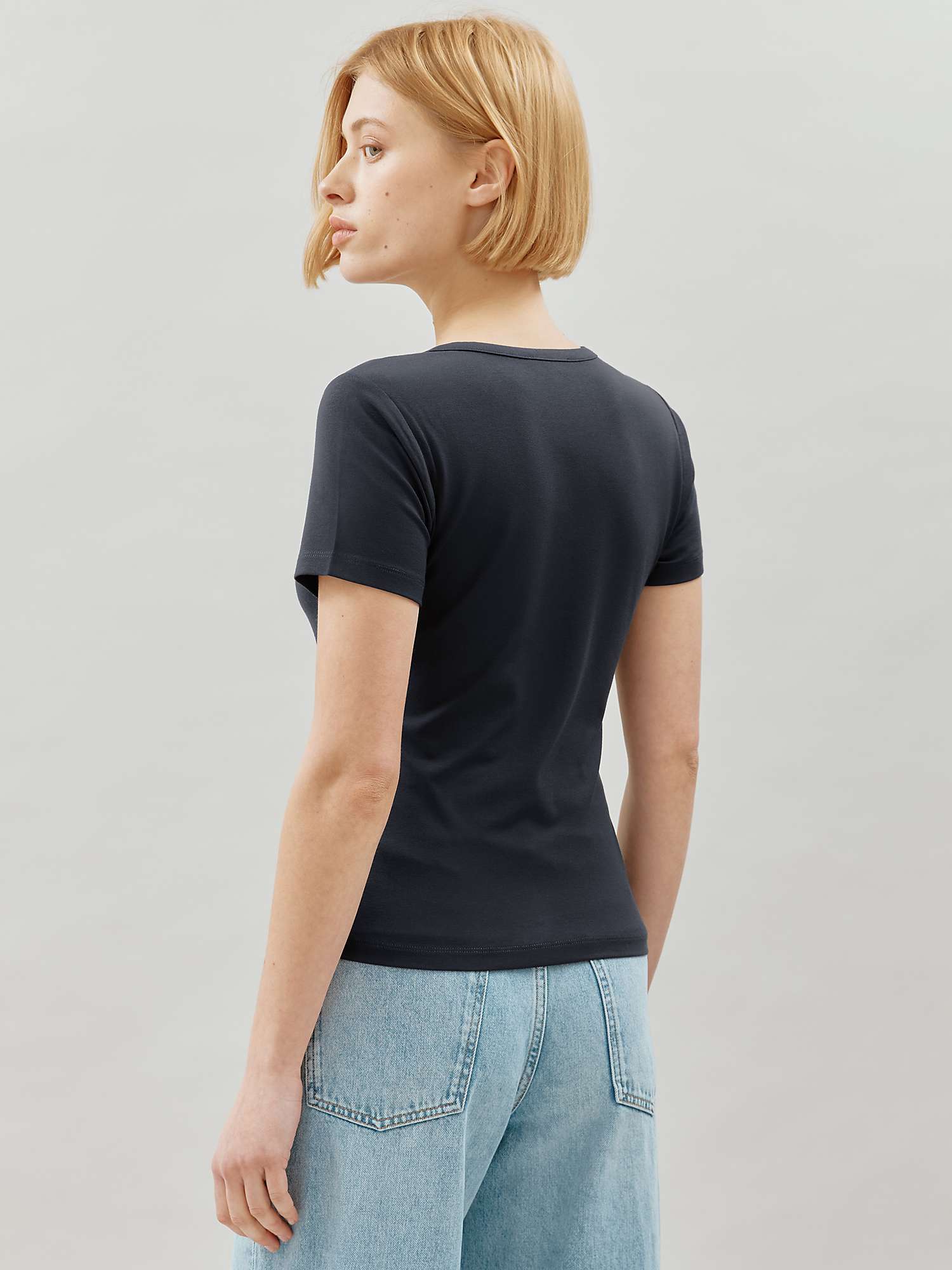 Buy Albaray Fitted T-Shirt, Navy Online at johnlewis.com