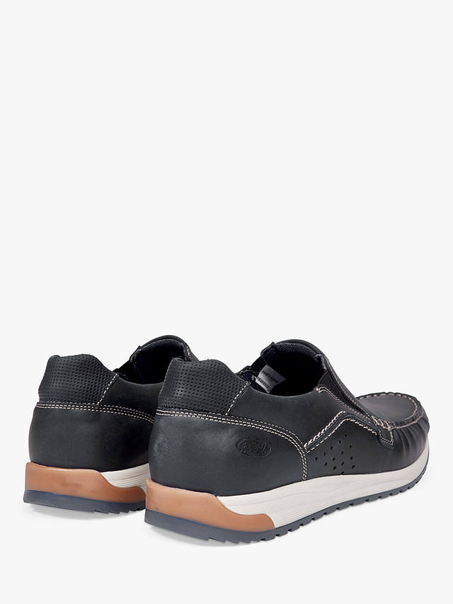 Pod Sean Leather Loafers, Navy 