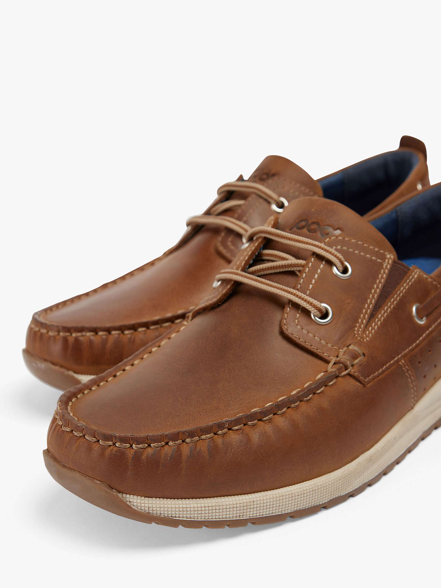 Buy Pod Riley Leather Boat Shoes Online at johnlewis.com