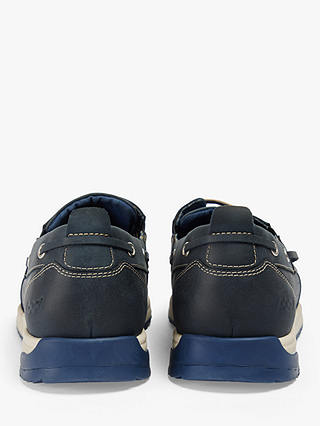 Pod Riley Leather Boat Shoes, Navy 