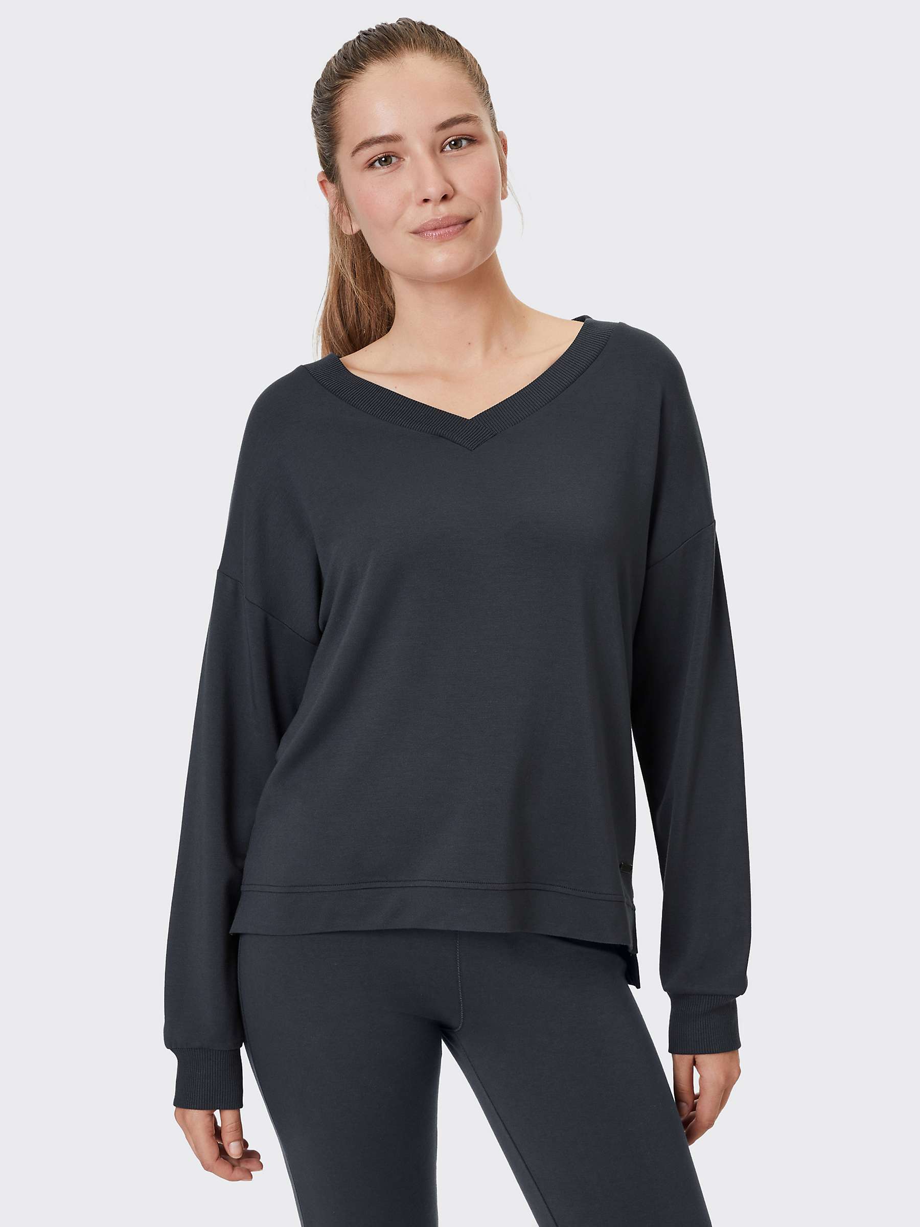 Buy Venice Beach Maliya V-Neck Sweatshirt, Black Charcoal Online at johnlewis.com