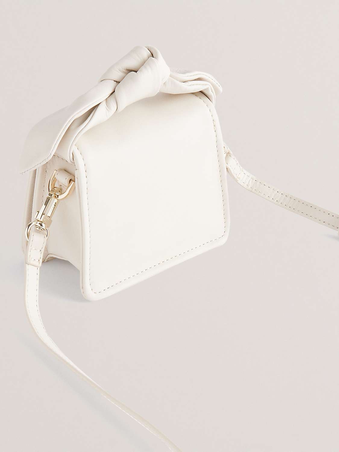 Buy Ted Baker Nialinn Soft Knot Mini Bow Bag, Natural Ivory Online at johnlewis.com