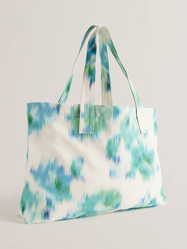 Ted Baker Caitina Graphic Floral Beach Bag, Cream/Multi