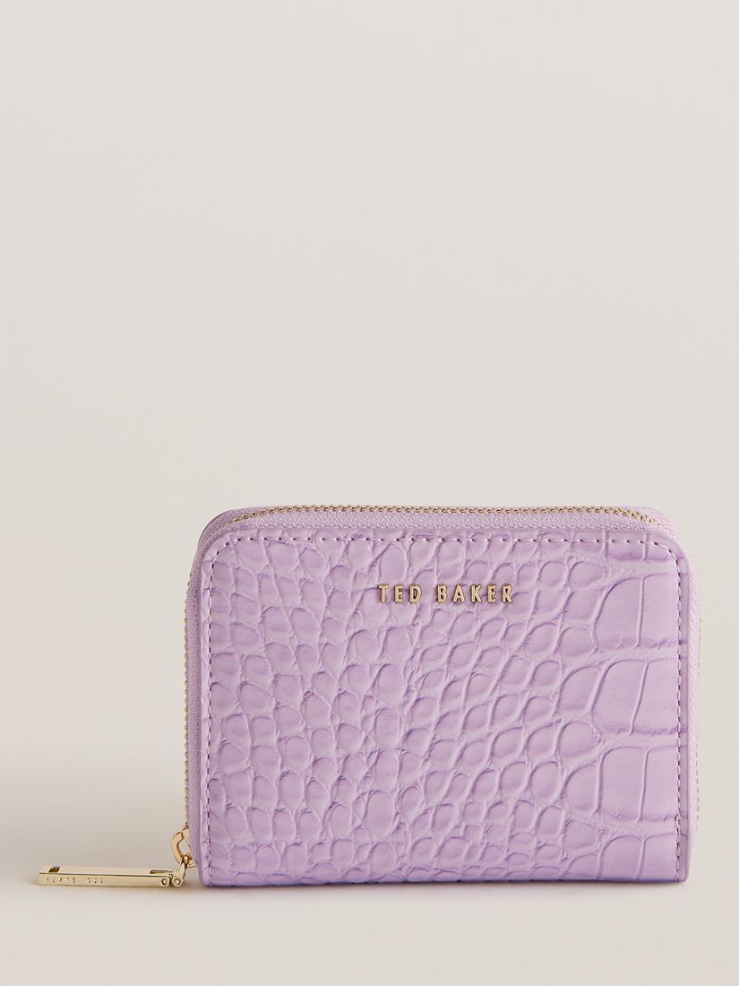 Ted Baker Connii Mini Croc Effect Purse, Lilac, One Size