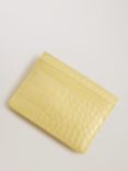 Ted Baker Coly Croc Effect Card Holder, Yellow