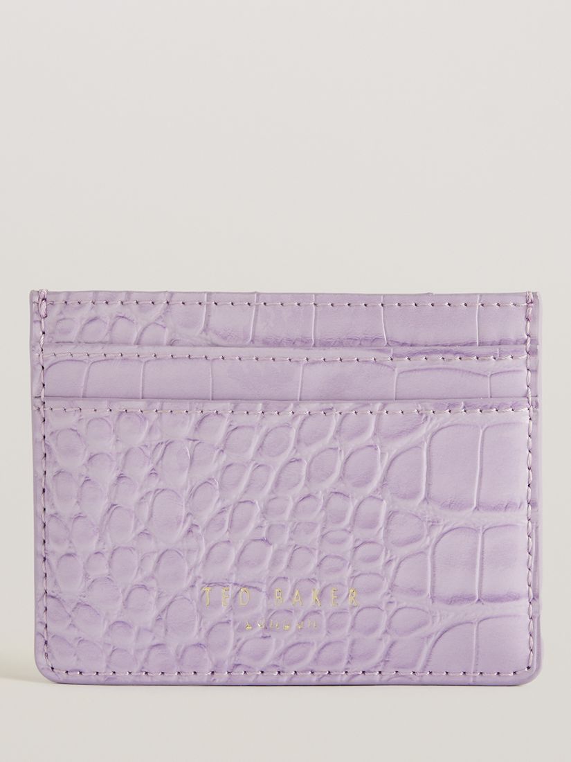 Ted Baker Coly Croc Effect Card Holder, Lilac, One Size