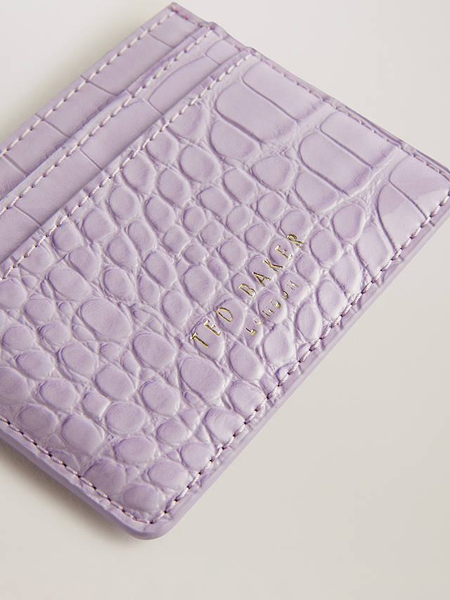 Ted Baker Coly Croc Effect Card Holder, Lilac