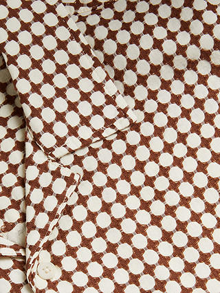 Ted Baker Oise Textured Geometric Print Shirt, Brown/Multi