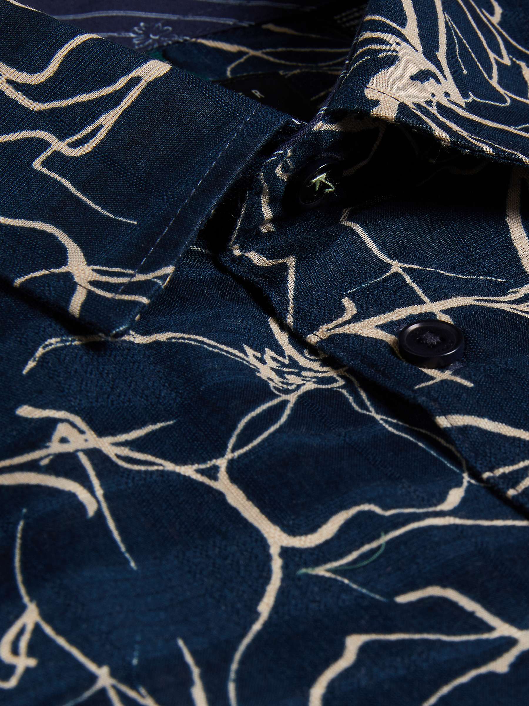 Buy Ted Baker Cavu Floral Outline Short Sleeve Cotton Shirt Online at johnlewis.com