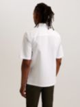 Ted Baker Oise Short Sleeve Textured Shirt, White, White