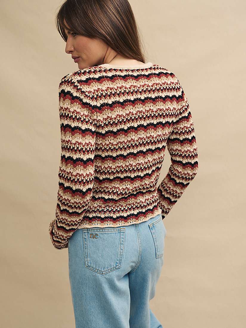 Buy Nobody's Child Crochet Wave Tie Front Cardigan, Multi Online at johnlewis.com