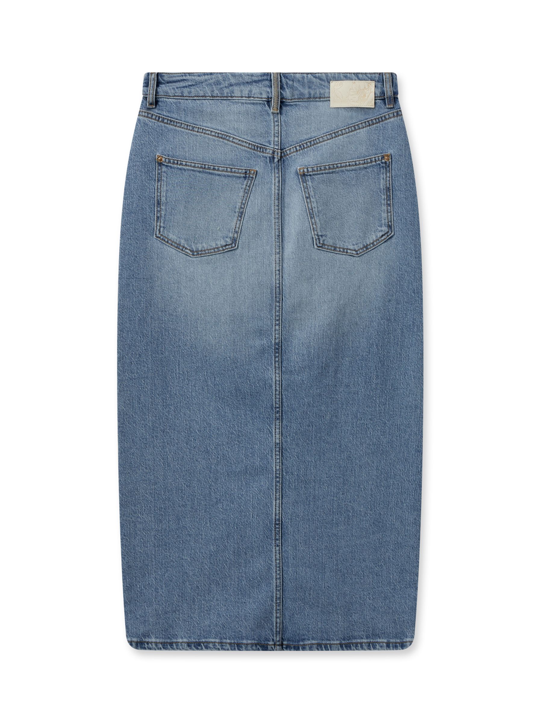 Buy MOS MOSH Mella Midi Denim Skirt, Blue Online at johnlewis.com