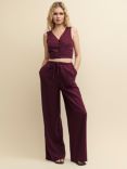 Nobody's Child Reese Wide Leg Trousers, Purple