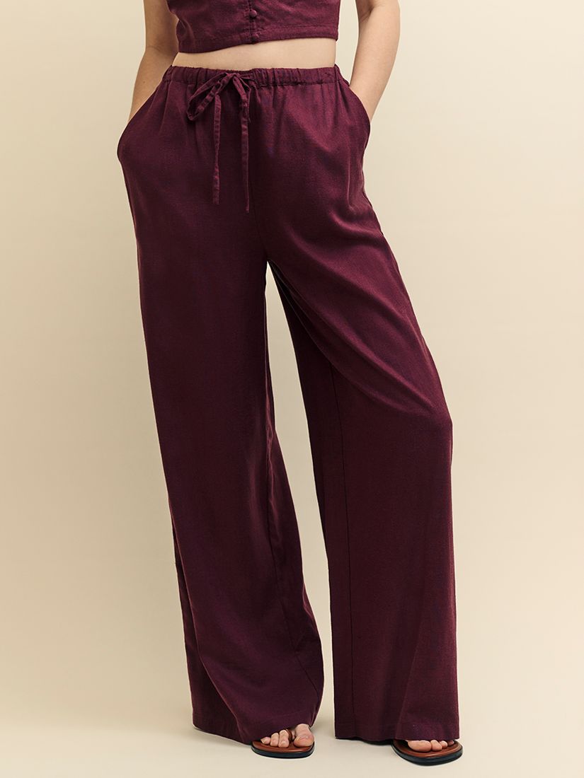 Nobody's Child Reese Wide Leg Trousers, Purple, 10