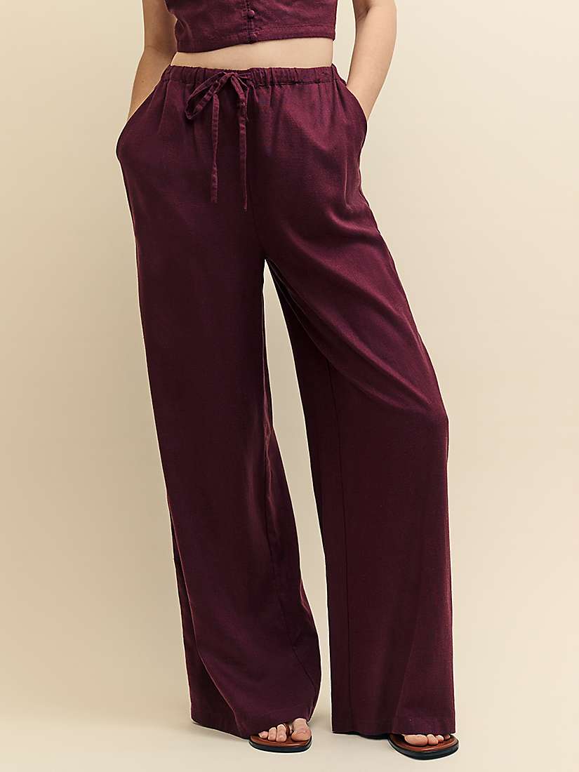 Buy Nobody's Child Reese Wide Leg Trousers, Purple Online at johnlewis.com