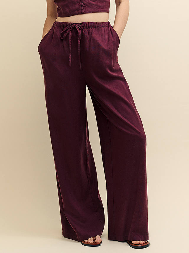 Nobody's Child Reese Wide Leg Trousers, Purple