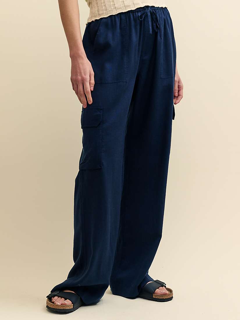 Buy Nobody's Child Petite India Utility Pocket Trousers, Navy Online at johnlewis.com