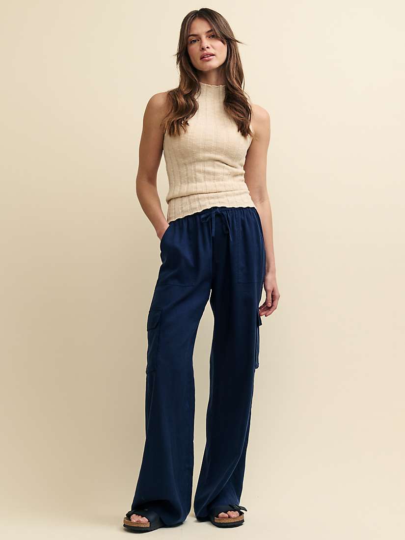 Buy Nobody's Child Petite India Utility Pocket Trousers, Navy Online at johnlewis.com