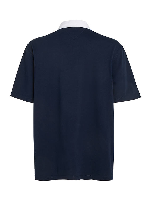Tommy Jeans Oversized Classic Rugby Top, Navy